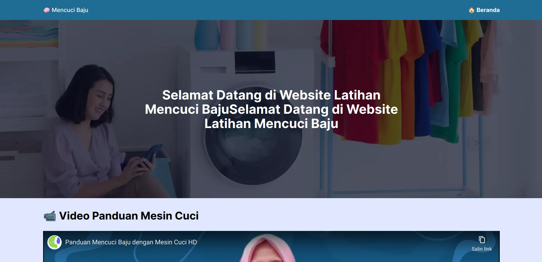 Panduan Mesin Cuci WEB
