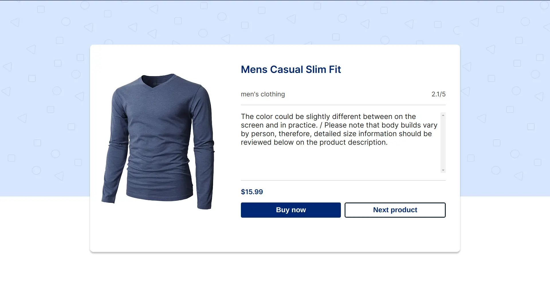 Vue ecommerce catalog